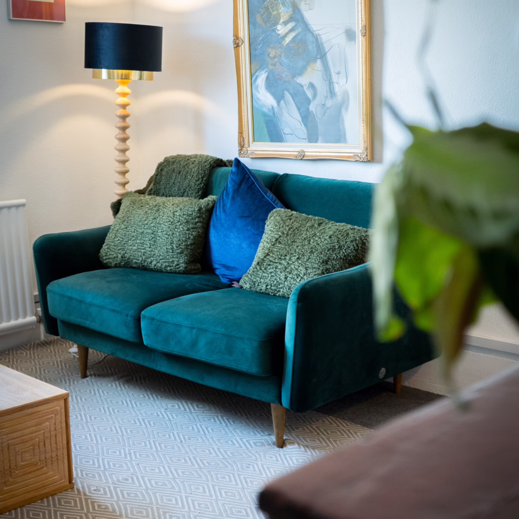 Photo of green sofa